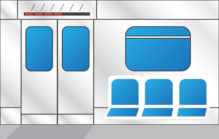 Metro train interiorのイラスト素材