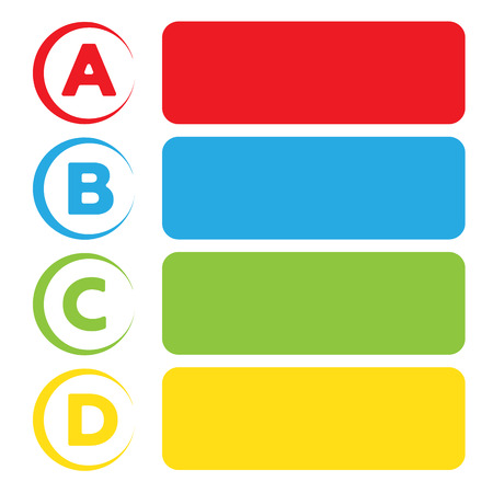 Vector background with four choices ABCDのイラスト素材
