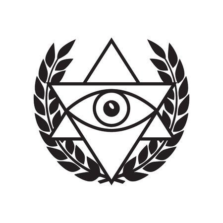All seeing eye in delta triangleのイラスト素材