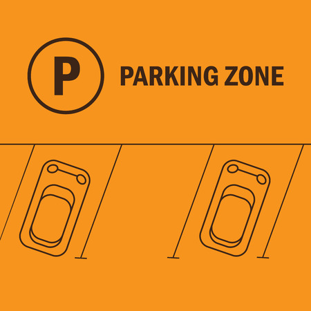 Vector parking lot illustrationのイラスト素材