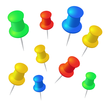 Push pins vector setのイラスト素材