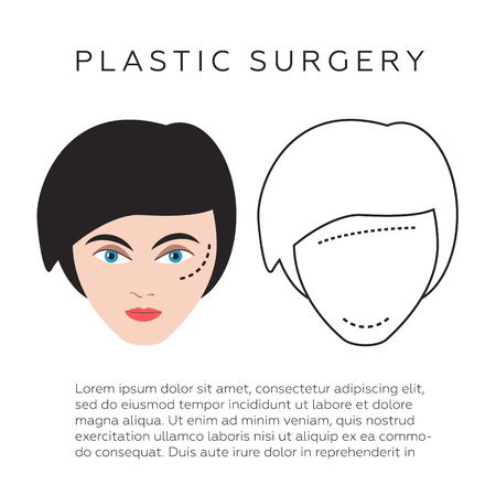 Plastic surgery infographicsのイラスト素材