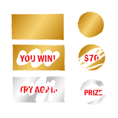 Scratch card elementsのイラスト素材