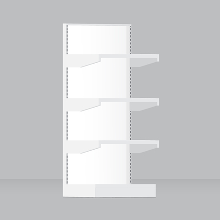 Supermarket shop shelves. Vector illustrationのイラスト素材