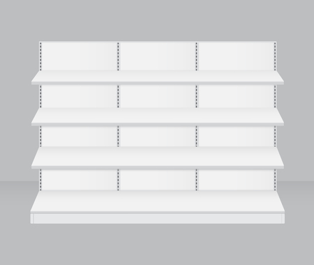 Empty retail store shelf vectorのイラスト素材