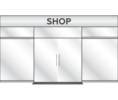 Light Glass Store Facadesのイラスト素材