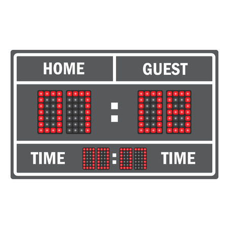 Sport vector illustration scoreboard. Score game display, digital time information resultのイラスト素材