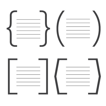 Vector quotes and brackets. Message typography, phrase and quotationのイラスト素材