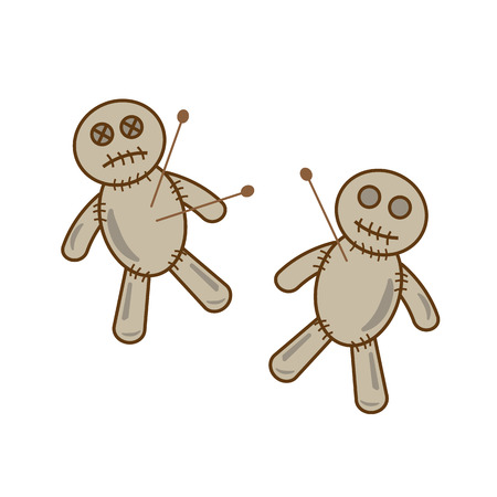 Halloween voodoo doll vectorのイラスト素材
