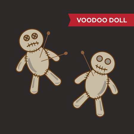 Voodoo doll vector setのイラスト素材