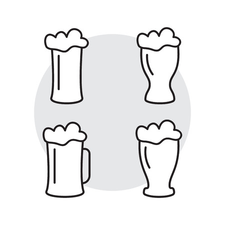 Beer concept with glasses designのイラスト素材