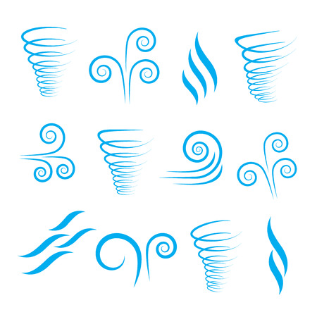 Illustration vector of wind icon collection setのイラスト素材