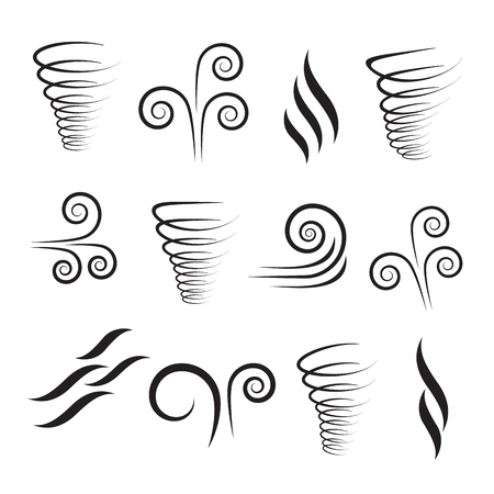 Illustration vector of wind icon collection setのイラスト素材