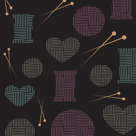 Handmade workshop cross stitching sewing and knitting vectorのイラスト素材