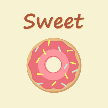 Cafe poster with donuts vector illustration conceptのイラスト素材