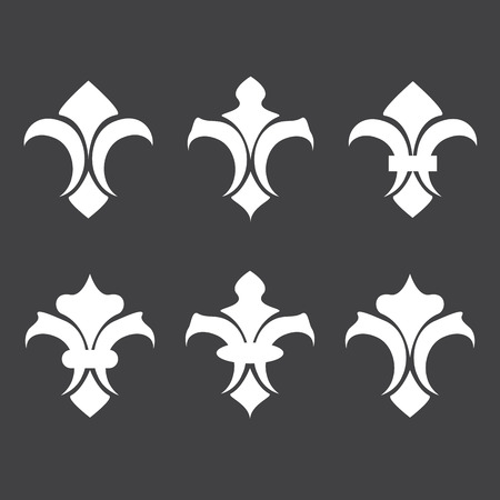 Fleur de lis vector icons. Decoration icon emblemのイラスト素材