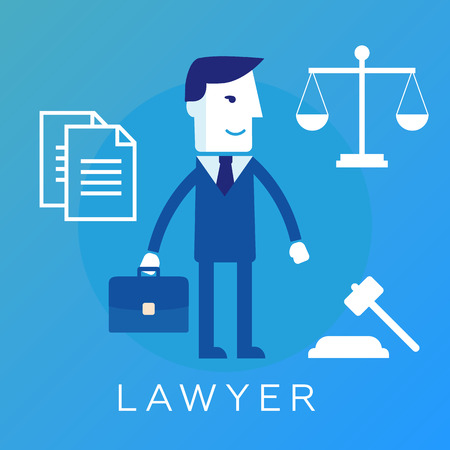 lawyer, attorney or jurist conceptのイラスト素材