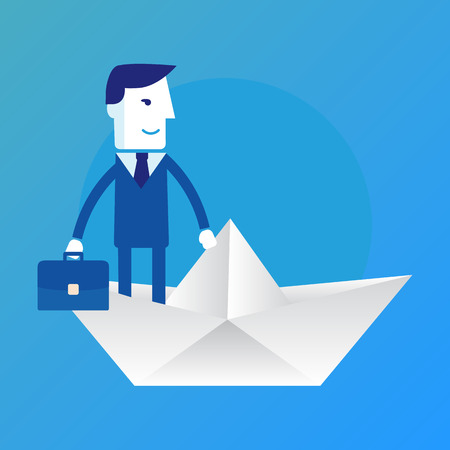 Leader. Business concept illustrationのイラスト素材