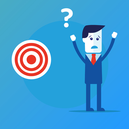 Businessman concept find target vectorのイラスト素材