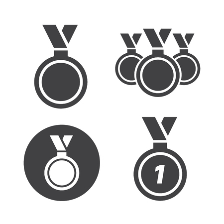 Medal icons set vector illustrator.のイラスト素材