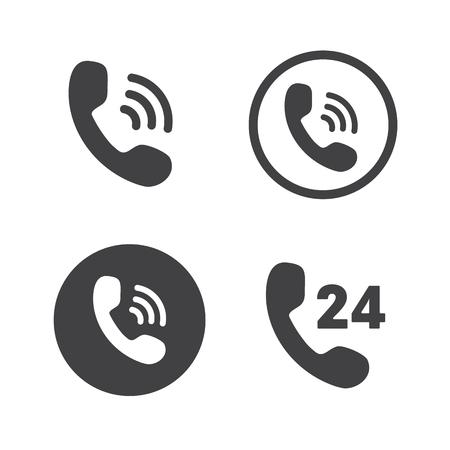 Phone icons set vector illustrator.のイラスト素材