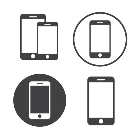 Smartphone icons set vector illustrator.のイラスト素材