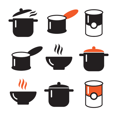 Color soup vector illustration icons setのイラスト素材