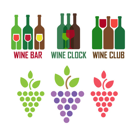 Tasting wine icons. Wine and sommelier iconsのイラスト素材