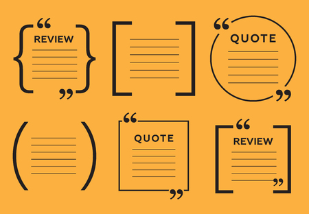 Abstract Frame For Quotes On Yellow Background Royalty Free Vector Graphics