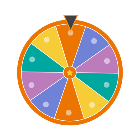 Lucky wheel, close up, vector illustrationのイラスト素材