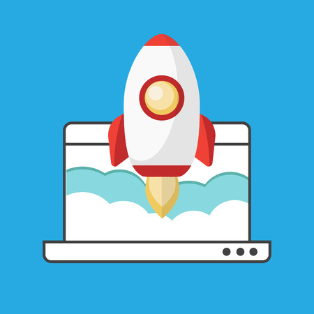 Successful startup business concept. Flat vector illustrationのイラスト素材