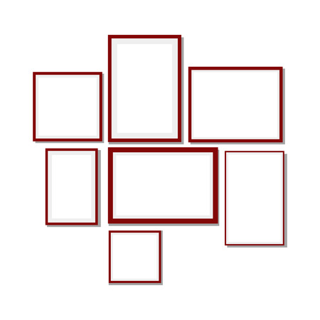 Realistic picture frames. Vector illustrationのイラスト素材