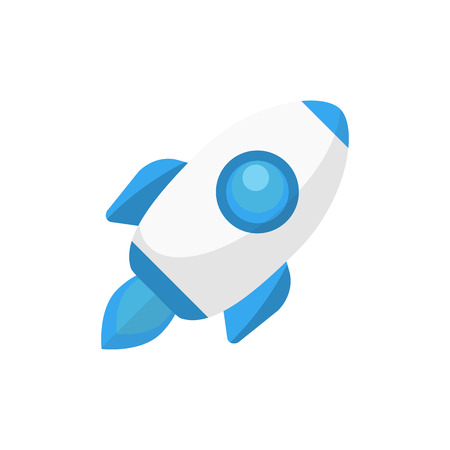 The Rocket blue icon 3d vectorのイラスト素材