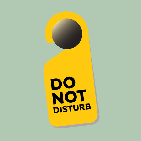 Do not disturb sign on the door vectorのイラスト素材