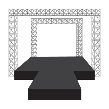 Fashion runway podium stage vector illustrationのイラスト素材