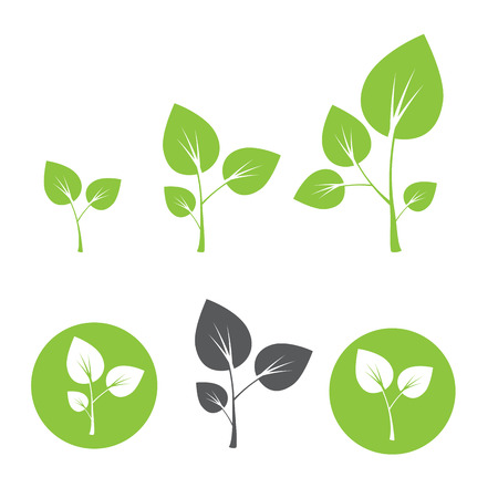 Sprout icon vector illustration in flat styleのイラスト素材