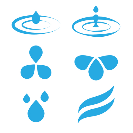 Water drops. Set of water dropsのイラスト素材