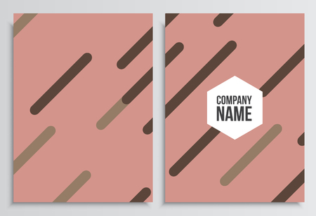 Blank Cover Of Magazine, Book or Brochure. Corporate identity template. Business stationery mock-up with logo. Branding designのイラスト素材