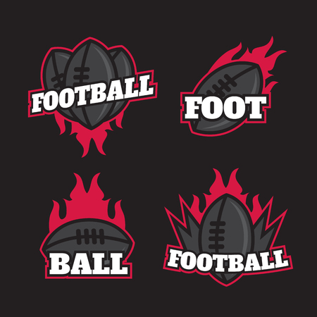 American football   template collection. American football  sign, symbol, badgeのイラスト素材