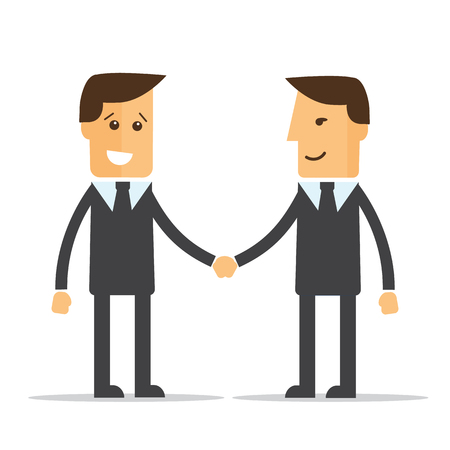 Businessmen shaking hands. Vector illustrationのイラスト素材