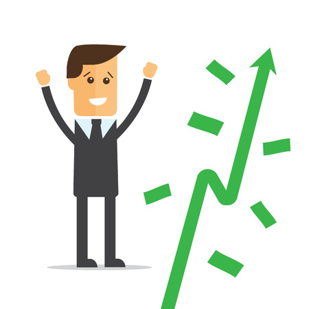 Businessman and money tree vectorのイラスト素材