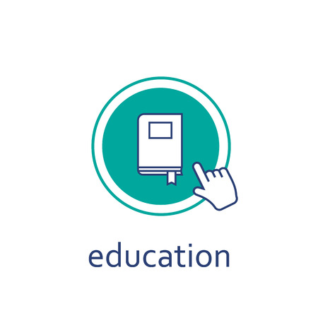 Education design with book illustrationのイラスト素材