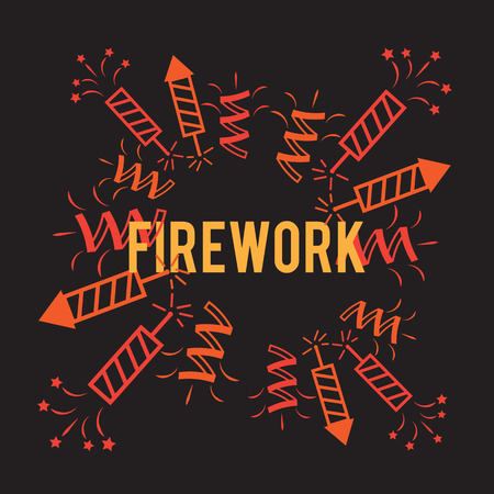 Firework background design illustrationのイラスト素材