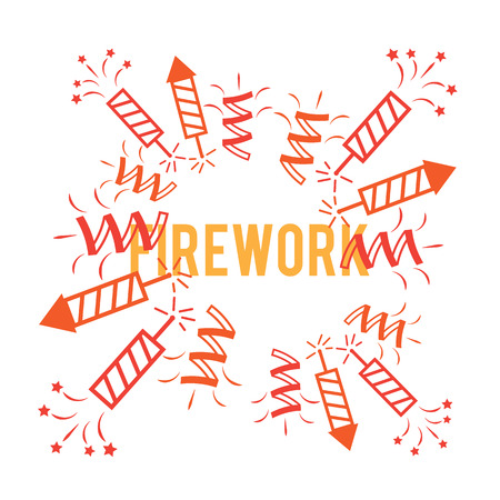 Firework background design illustrationのイラスト素材