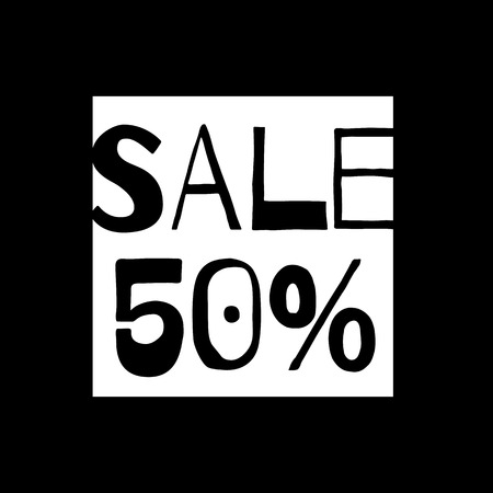 Black friday sale postcard design. Black friday vintage vector illustration. Sale sign vectorのイラスト素材