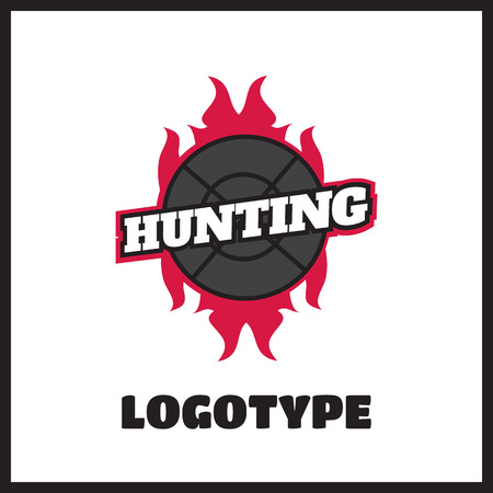 Deer hunting badge. Logo for hunting club vectorのイラスト素材