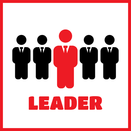 Leader vector recruitment and human resource signのイラスト素材