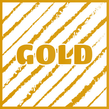 Seamless pattern hand-drawn line in golden color vectorのイラスト素材