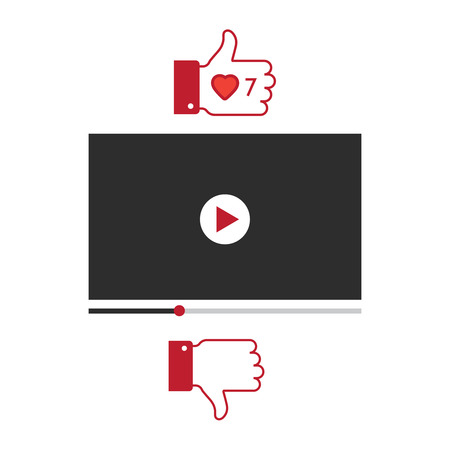 Video marketing. Abstract vector concept background. Goal and target, aim and camera, optimization marketing. Video marketing vector backgroundのイラスト素材