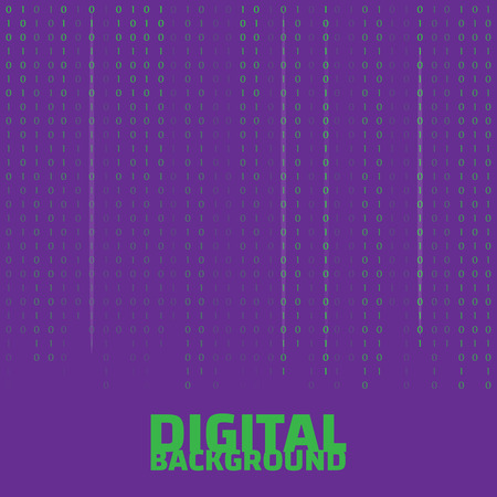 Binary code black and white background. Algorithm binary. Binary code vectorのイラスト素材